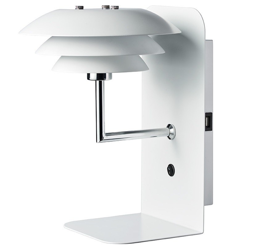 Dyberg Larsen - DL20 USB Shelf With Lamp - White