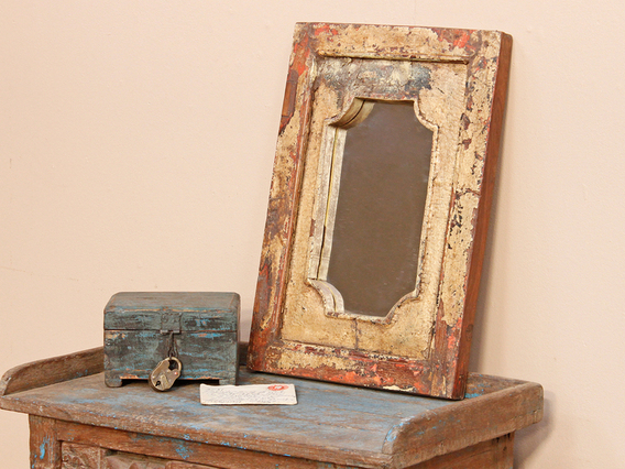 Rustic Cream Coloured Mirror Medium