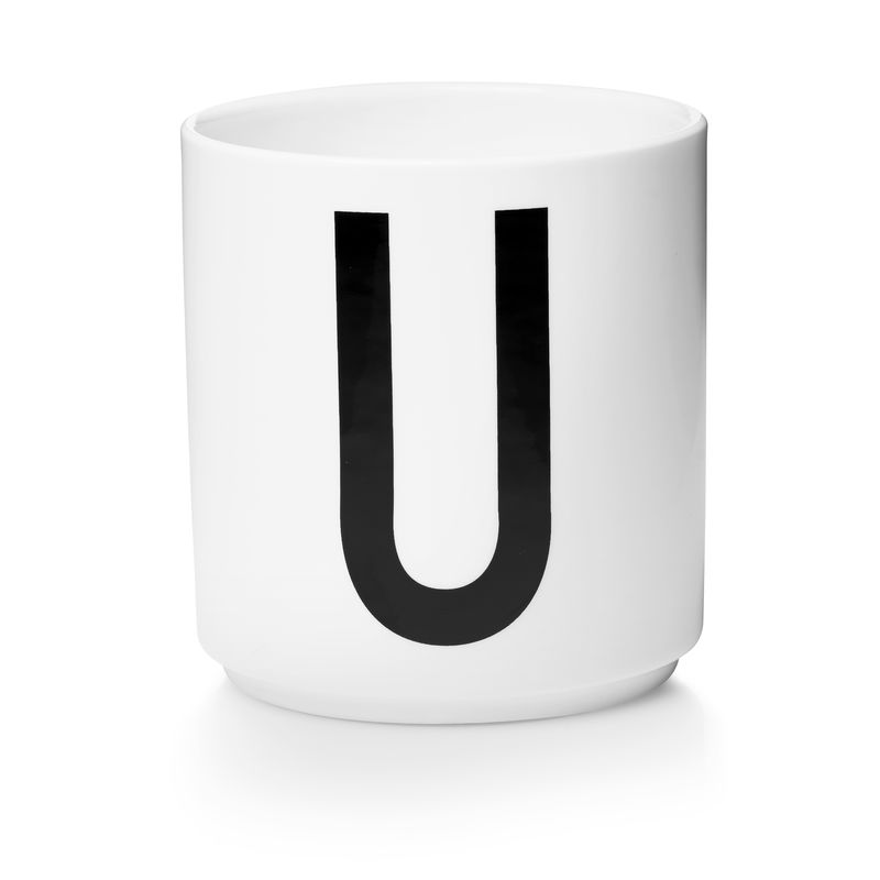 Design Letters - Personal Porcelain Cup U - White