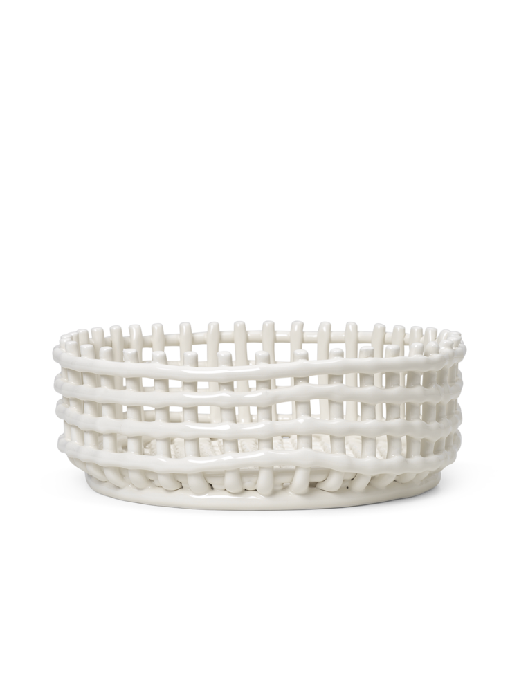 Ferm Living - Ceramic Centrepiece Basket - Off-White (1104263533)