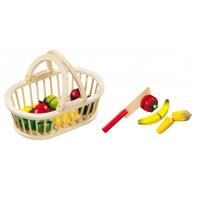 Magni - Fruit basket with 11 pcs fruit and 1 knife