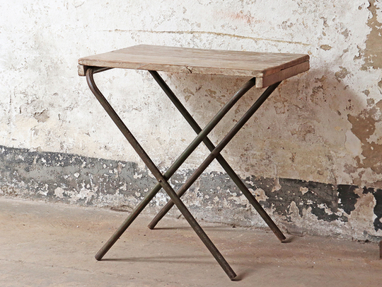Vintage Bistro Table Natural Teak Top