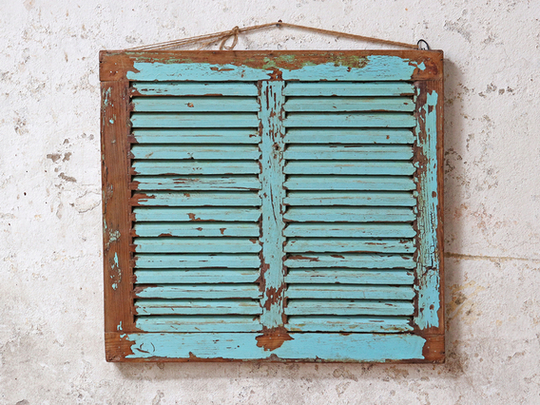Vintage Carriage Shuttered Window - Large Green