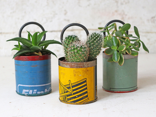 Upcycled Metal Pot - Upcycled Multi