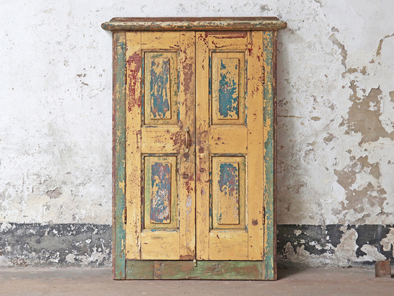 Rustic Shuttered Window Frame Cream