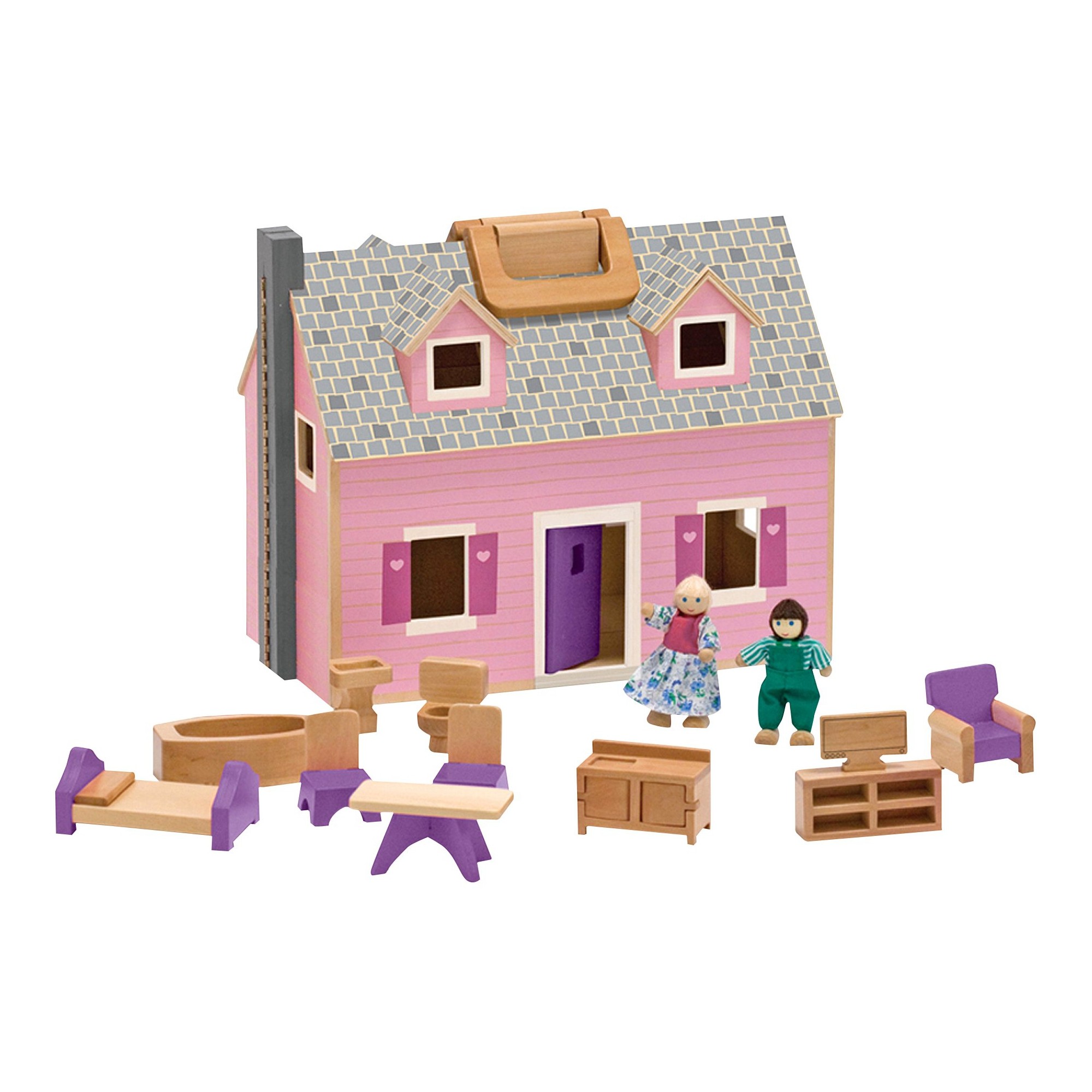 Melissa & Doug - Fold & Go Dollhouse (13701)