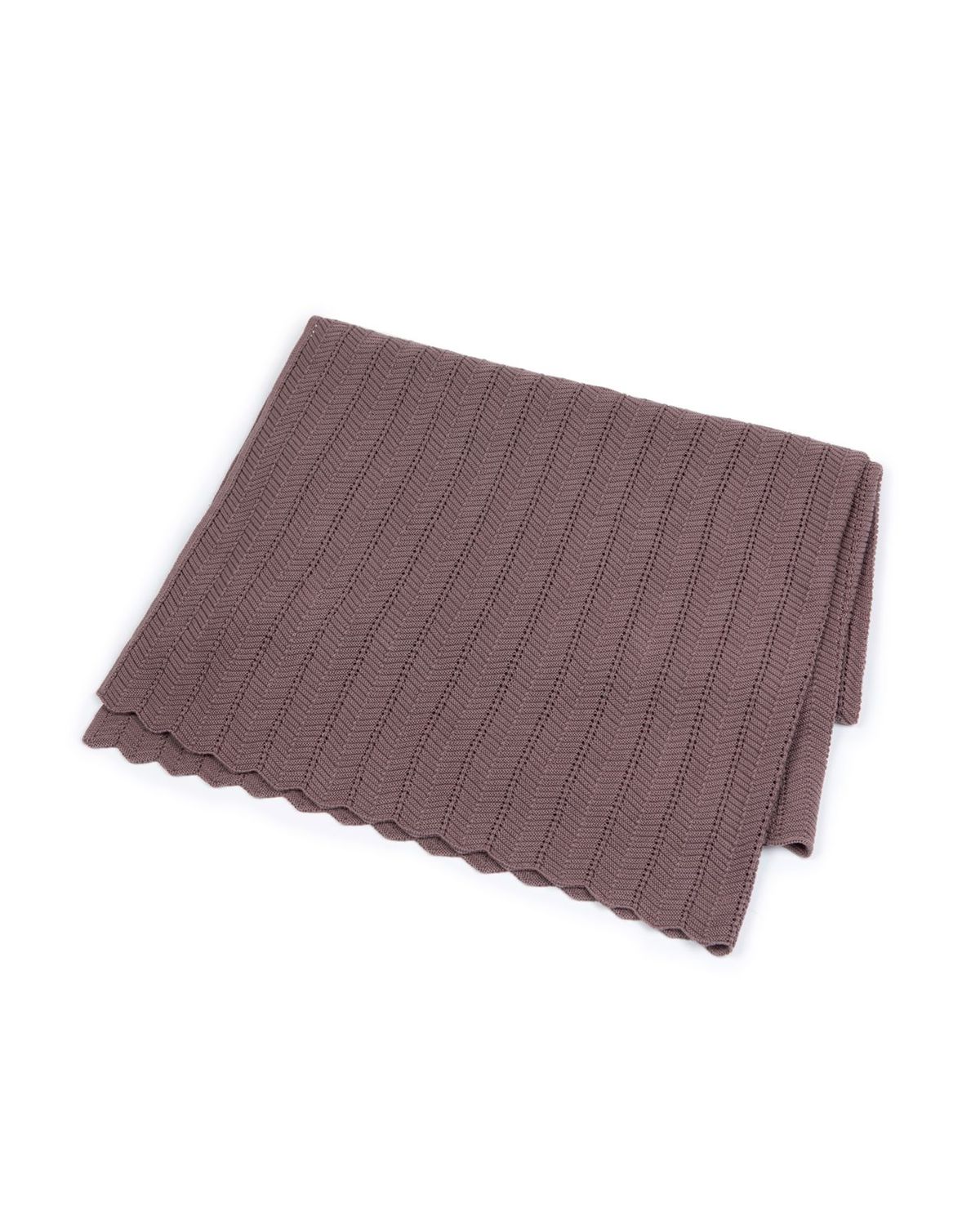 Smallstuff - Fishbone Baby Blanket - Dark Rose