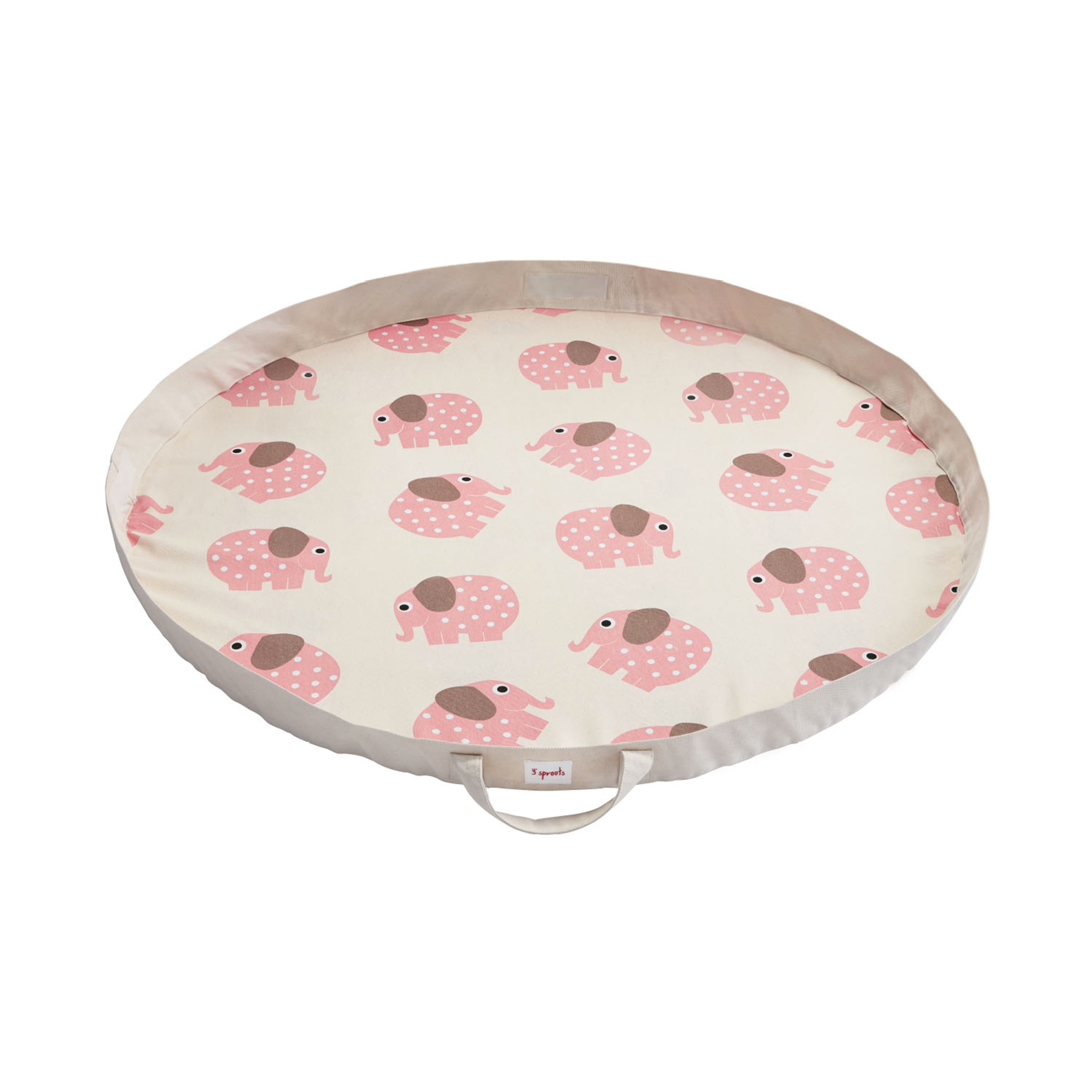 3 Sprouts - Play Mat Bag - Pink Elephant
