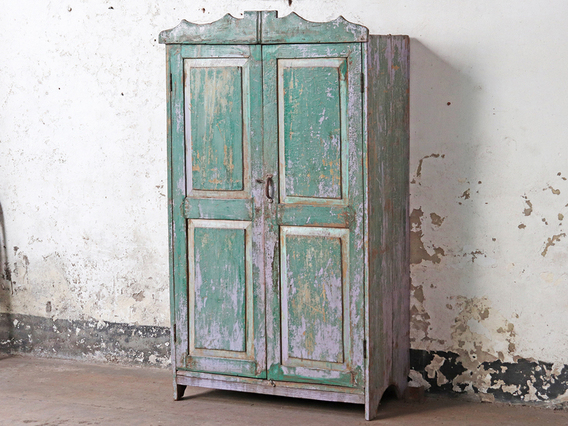 Vintage Shabby Chic Amoire Green