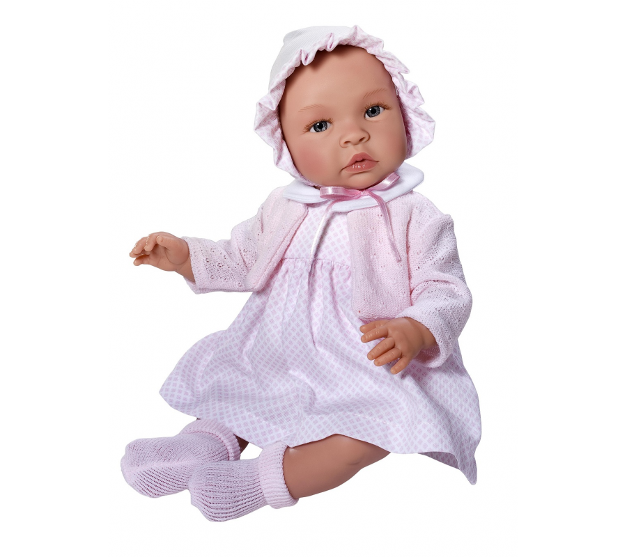 Asi dolls - Leonora doll in white dress, 46 cm