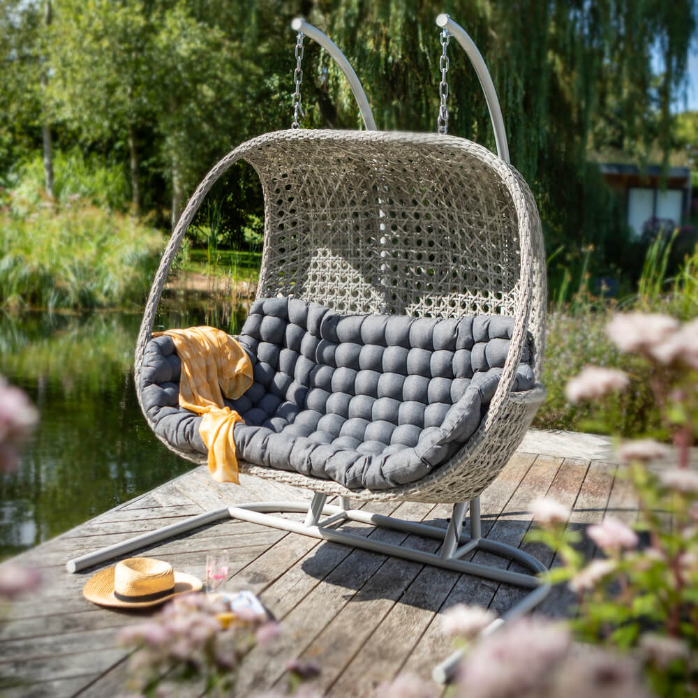 2021 Hartman Heritage Double Hanging Cocoon Chair - Ash/Slate
