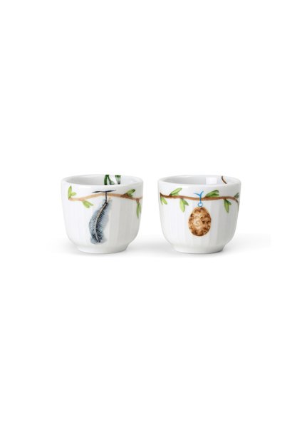Kähler - Hammershøi Poppy Egg Cup Set Of 2 - White With Deko (693252)