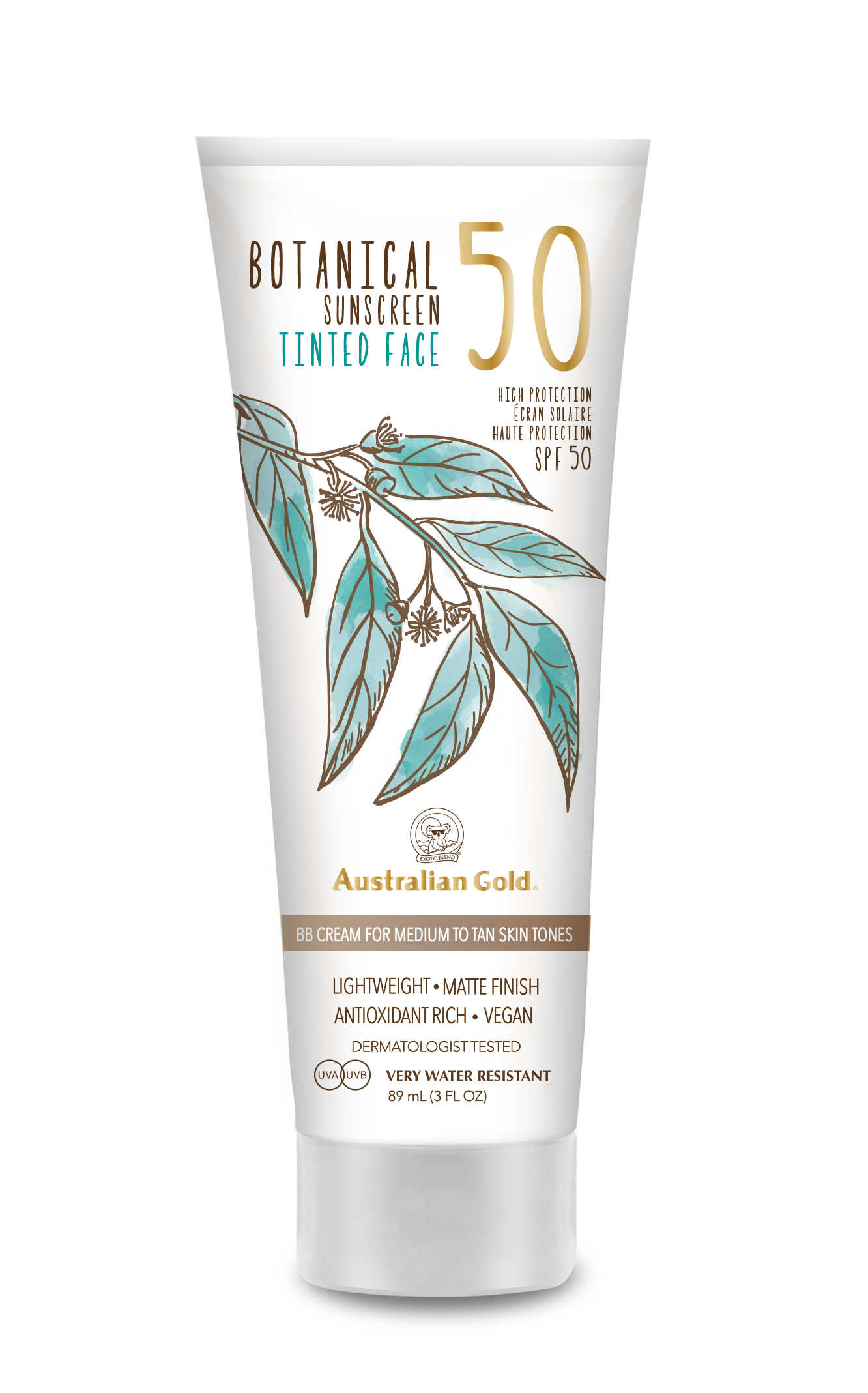 Australian Gold - Botanical Tinted Face Cream SPF 50 88 ml - Medium/Tan