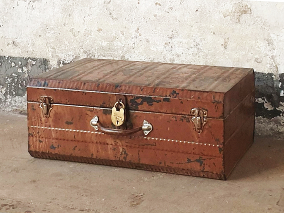 Vintage Metal Suitcase Medium