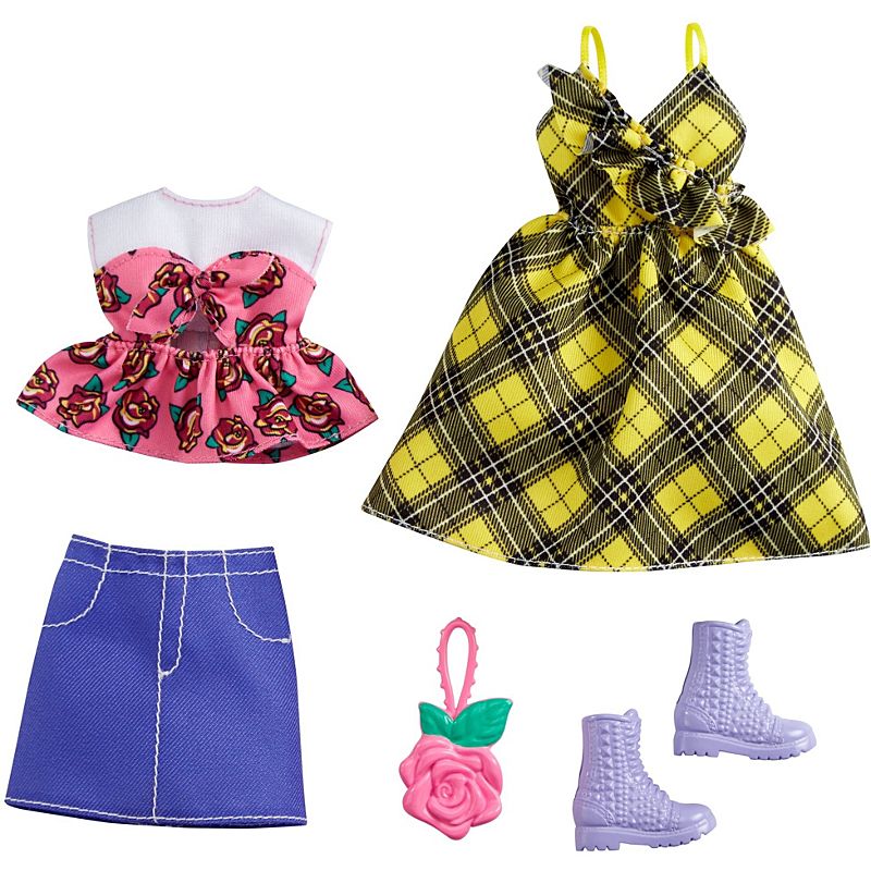 Barbie - Fashion 2-Pakke - Yellow Plaid Dress (GRC83)