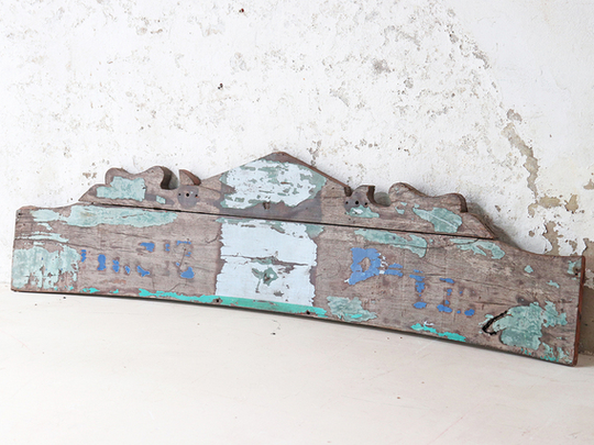 Old Faded Indian Lorry Sign Green