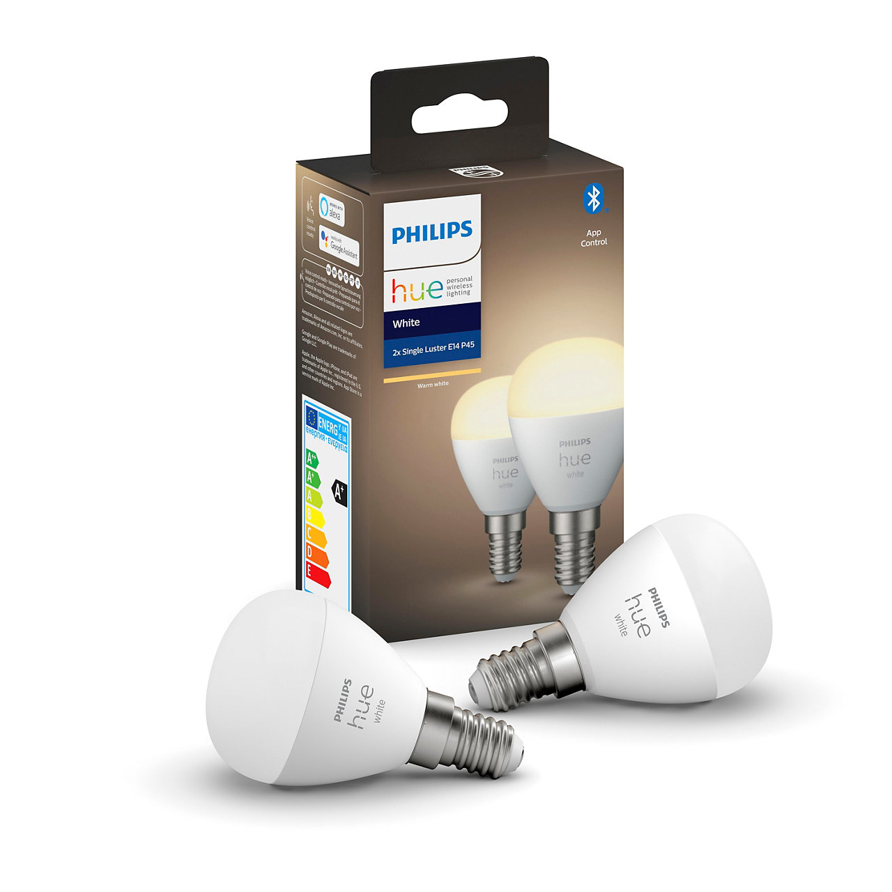 Philips Hue - Luster P45 2Pack E14 - Warm White