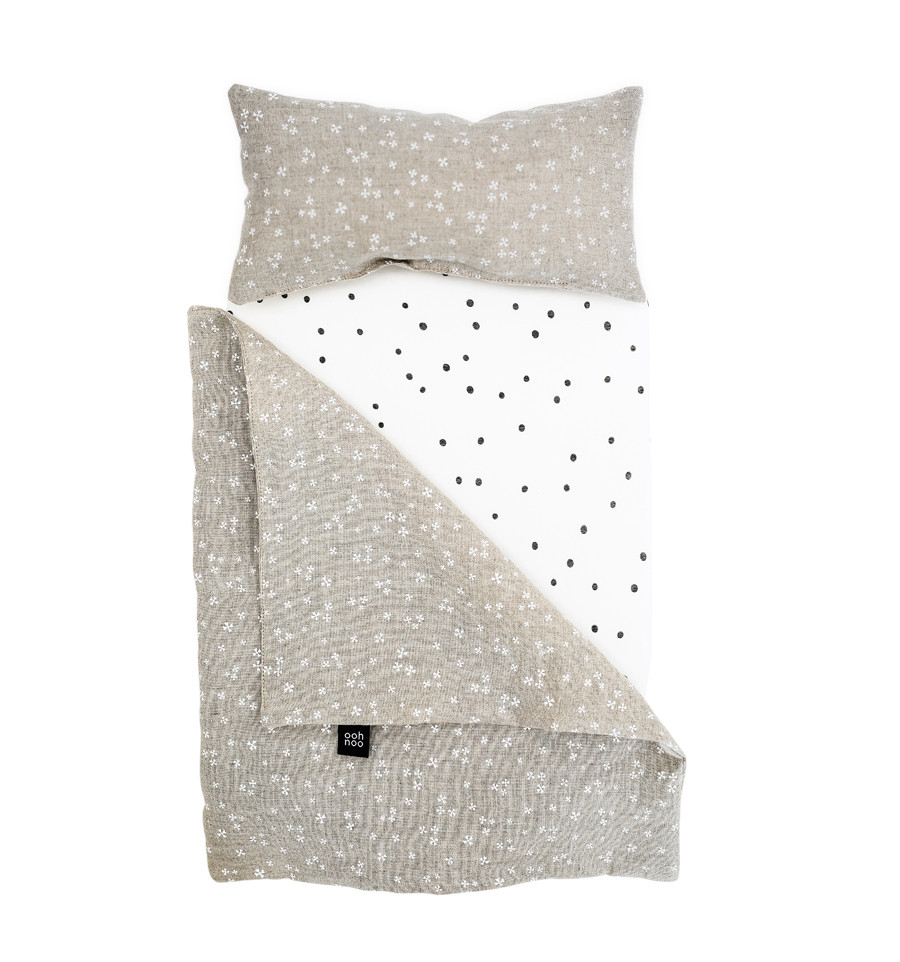 Ooh Noo - Dolly Cot Bedding, Starry Night Linnen (40DCB1401)