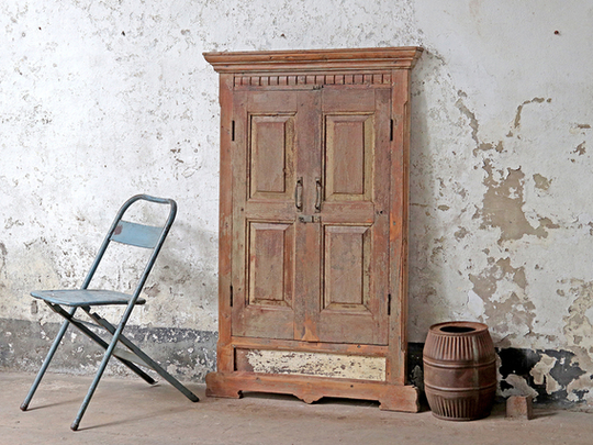 Teak Shuttered Window Frame Brown