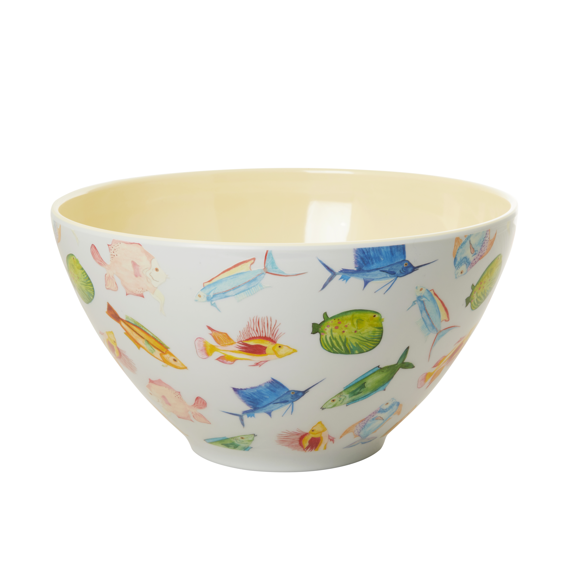 Rice - Melamine Salad Bowl - Fish Print