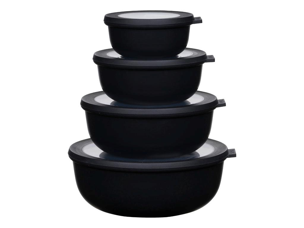 Mepal - Cirqula Low Bowl Set Of 4 - Nordic Black (233104)