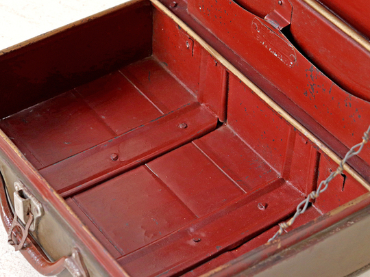 Small Green Metal Suitcase Green