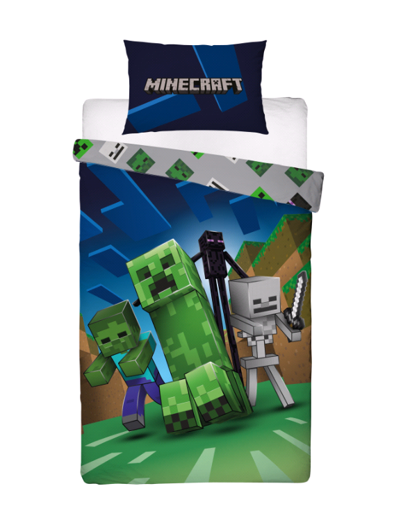 Bed Linen - Adult Size 140 x 200 cm - Minecraft (MNC199)