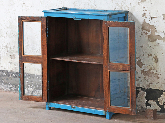 Vintage Blue Display Cabinet Medium