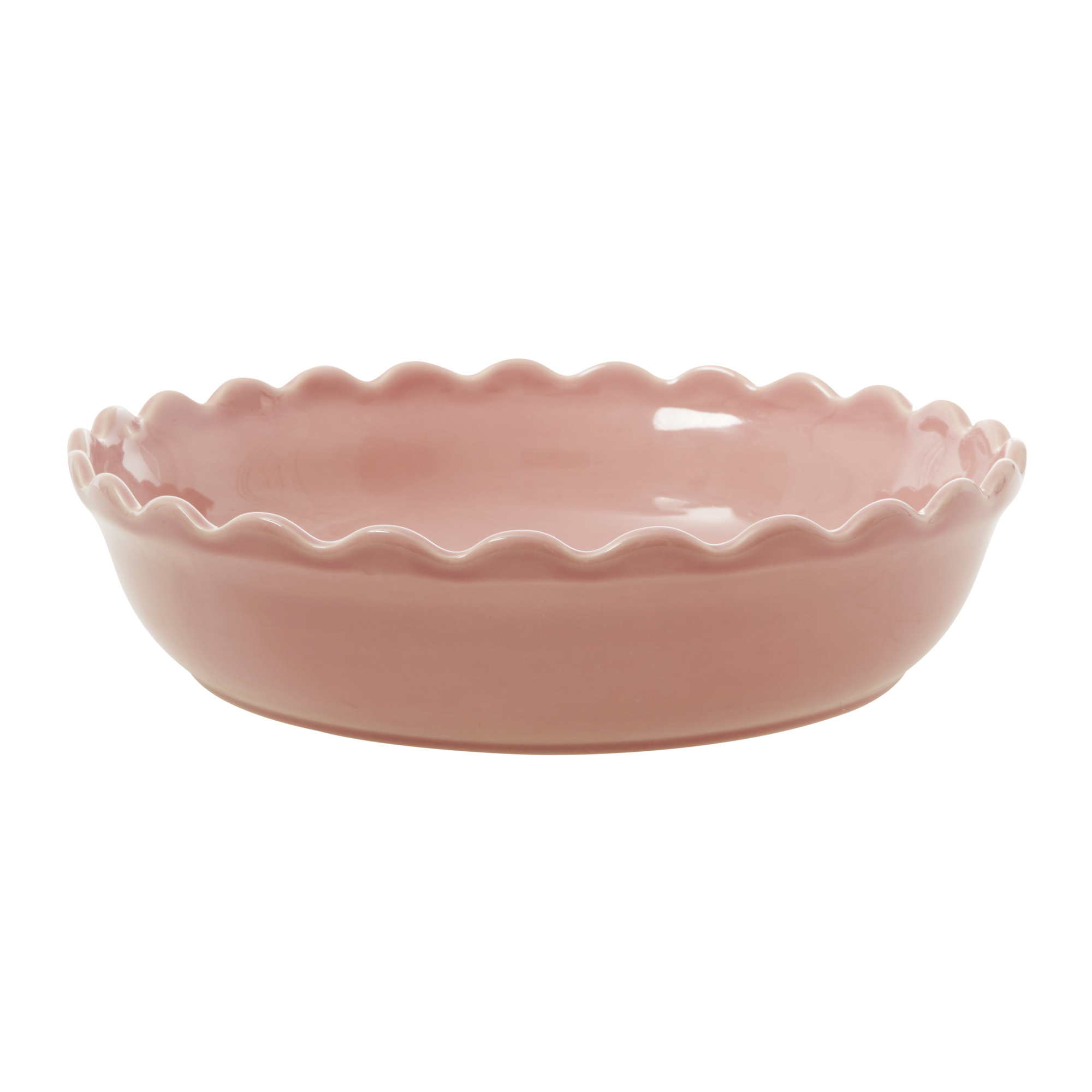 Rice - Stoneware Pie Dish - Pink L