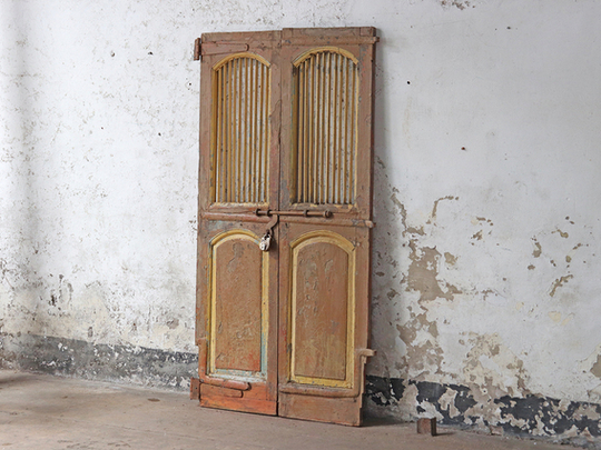 Brown and Yellow Antique Doors Brown