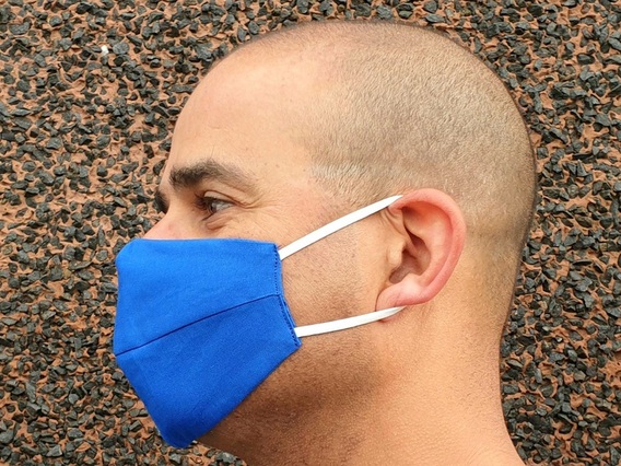 Dark Blue Face Mask Blue