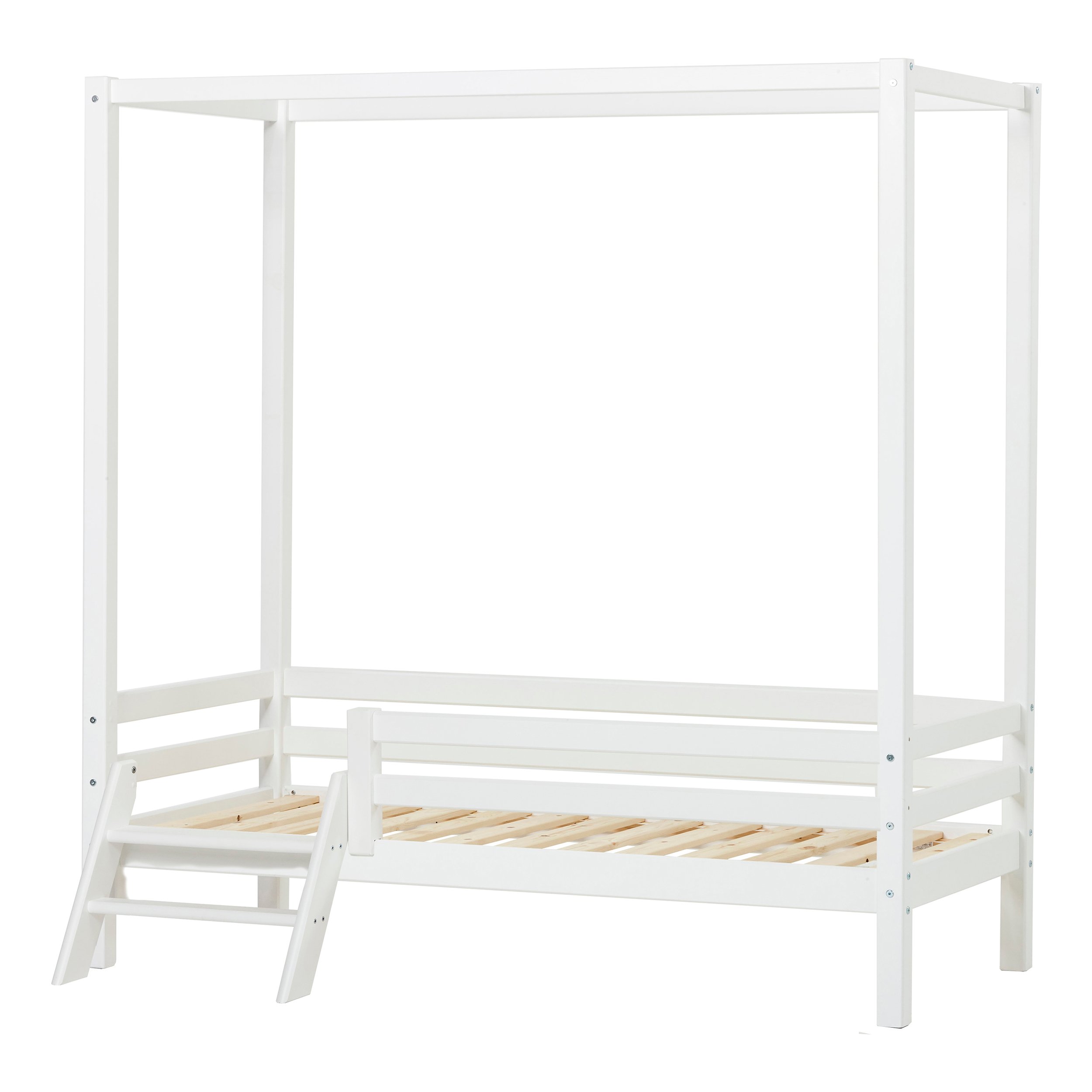 Hoppekids - BASIC Canopy bed w. Ladder 70 x 160 cm - White