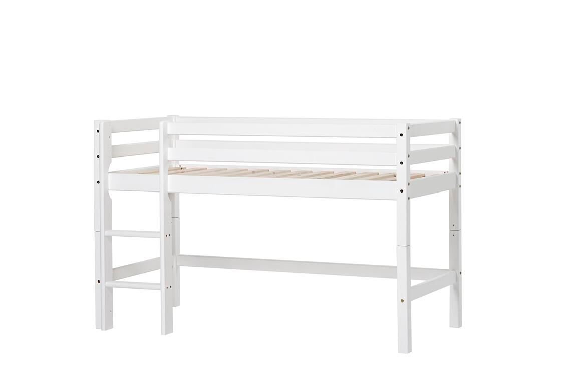 Hoppekids - BASIC Bed with half-high module 70x160 cm - White
