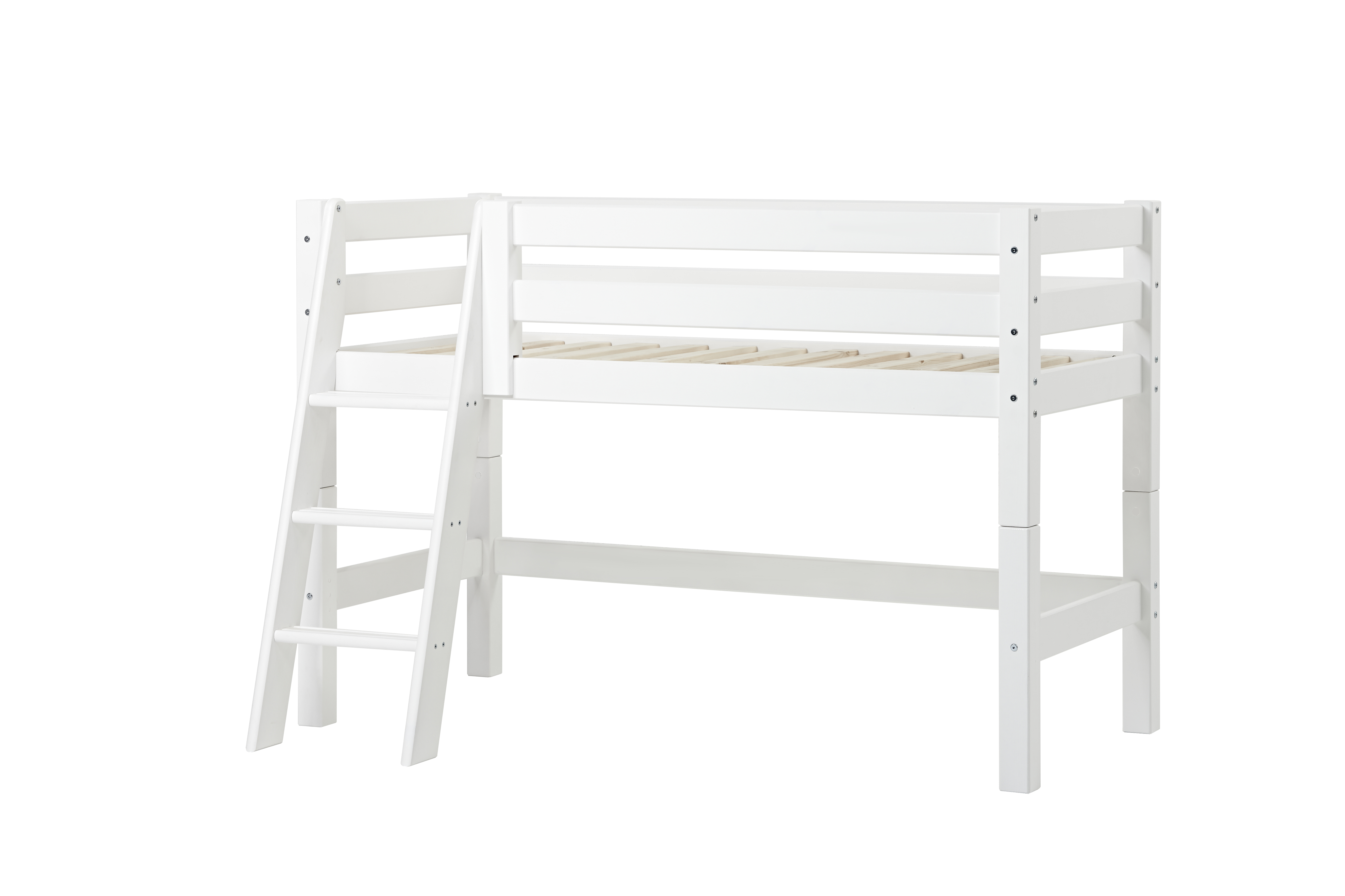 Hoppekids - PREMIUM Halfhigh Bed 70x160 with Slant Ladder