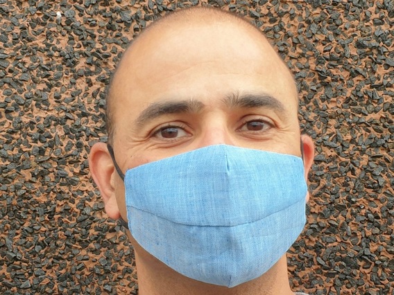 Denim Blue Face Mask Blue