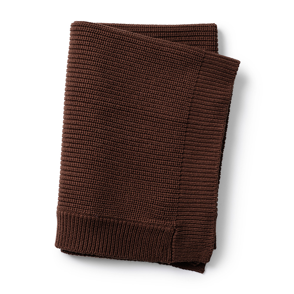 Elodie Details - Wool Knitted Blanket - Chocolate