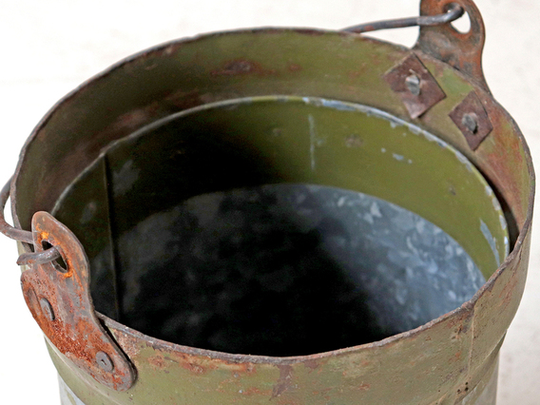Upcycled Metal Bucket - Green Green