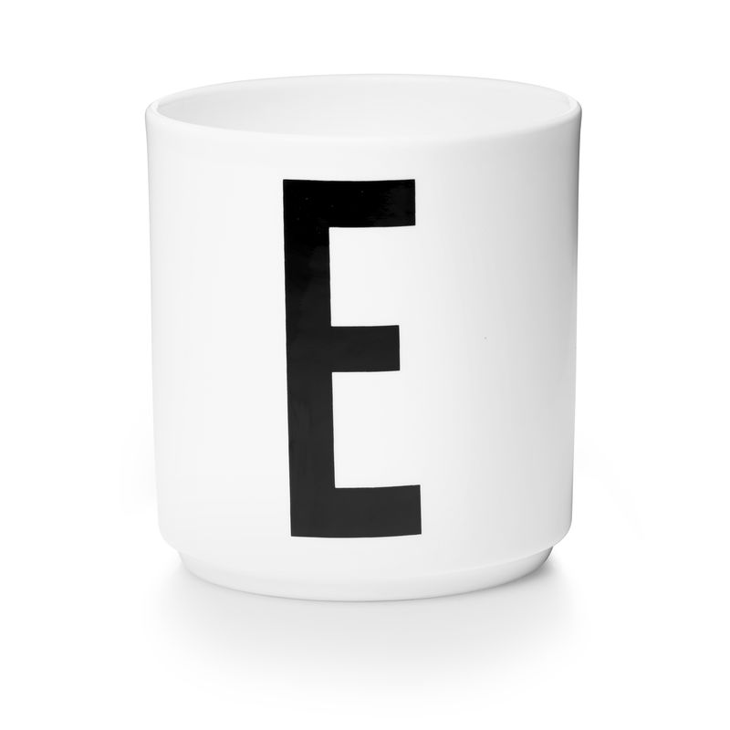 ​Design Letters - Personal Porcelain Cup E - White (10201000E)