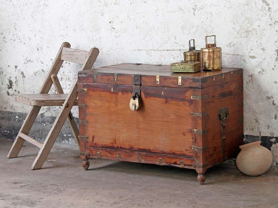 Old Teak Chest Large