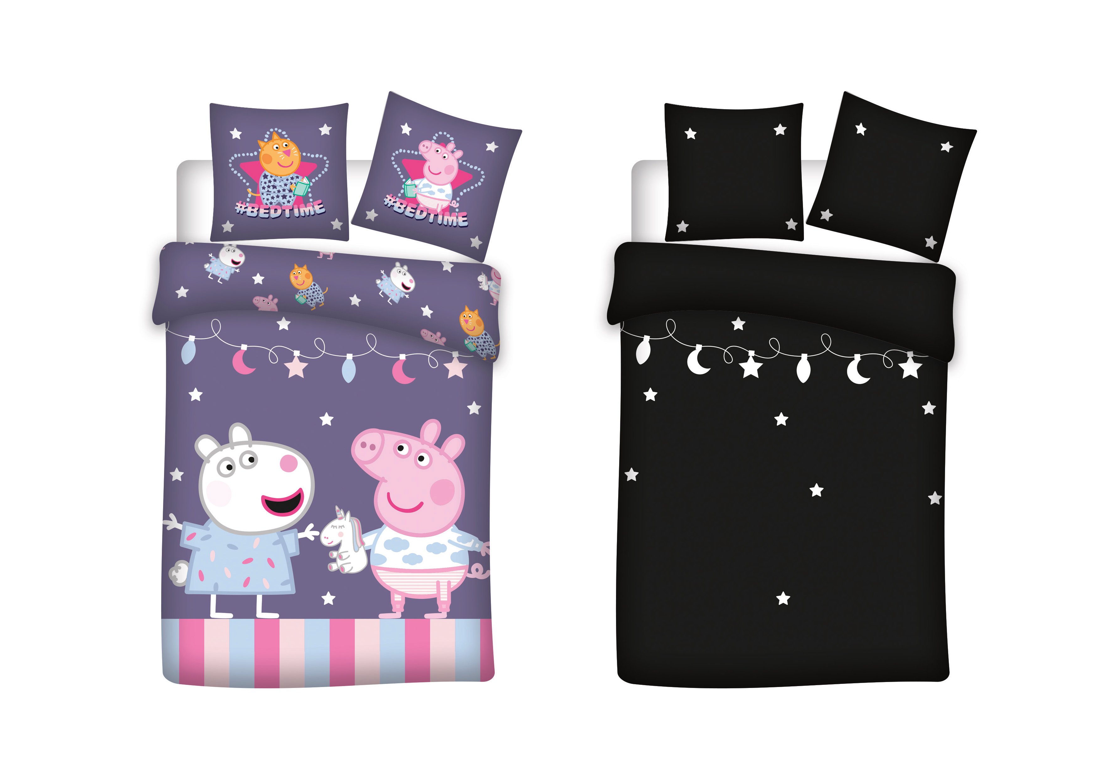 Bed Linen - Junior Size 100 x 140 cm - Glow in the dark - Peppa Pig (1000409)