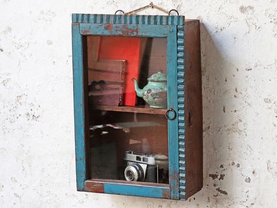 Rustic Blue Cabinet Blue