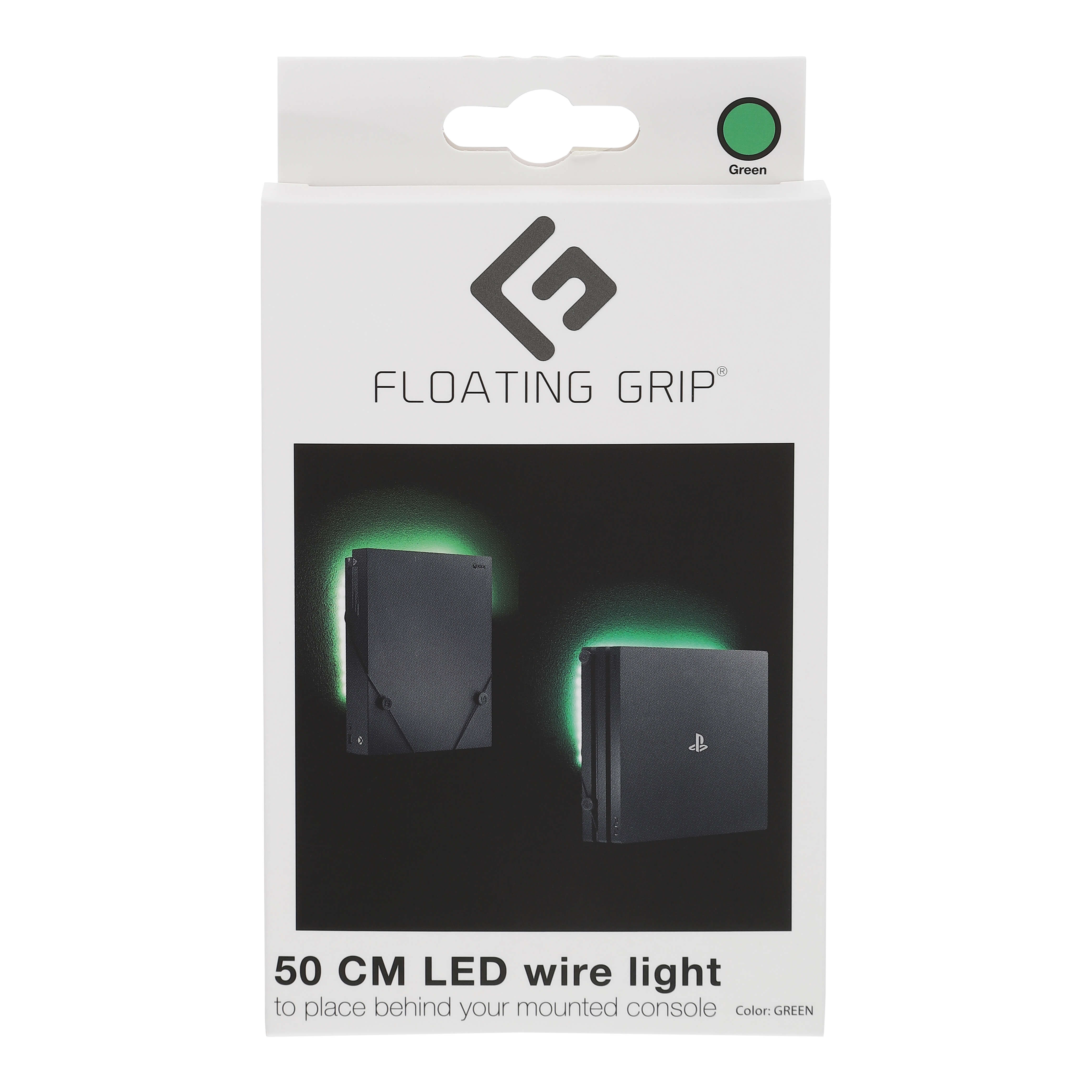 Floating Grip Led Wire Light with USB Green