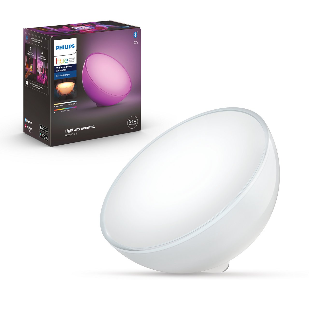 Philips Hue - Go Table Lamp - Bluetooth - New edition- White & Color Ambiance