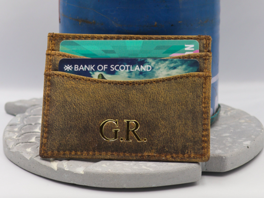 Leather Card Holder Brown