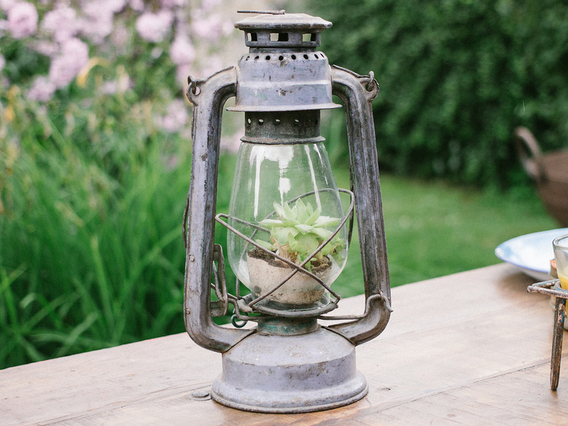 Old Storm Lamp - Green Green