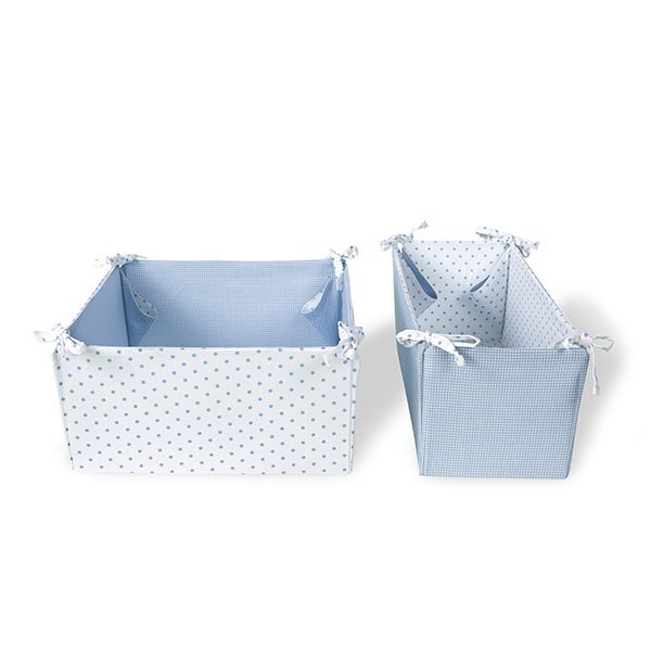 Vinter & Bloom - Storage Boxes Gingham - Placid Blue