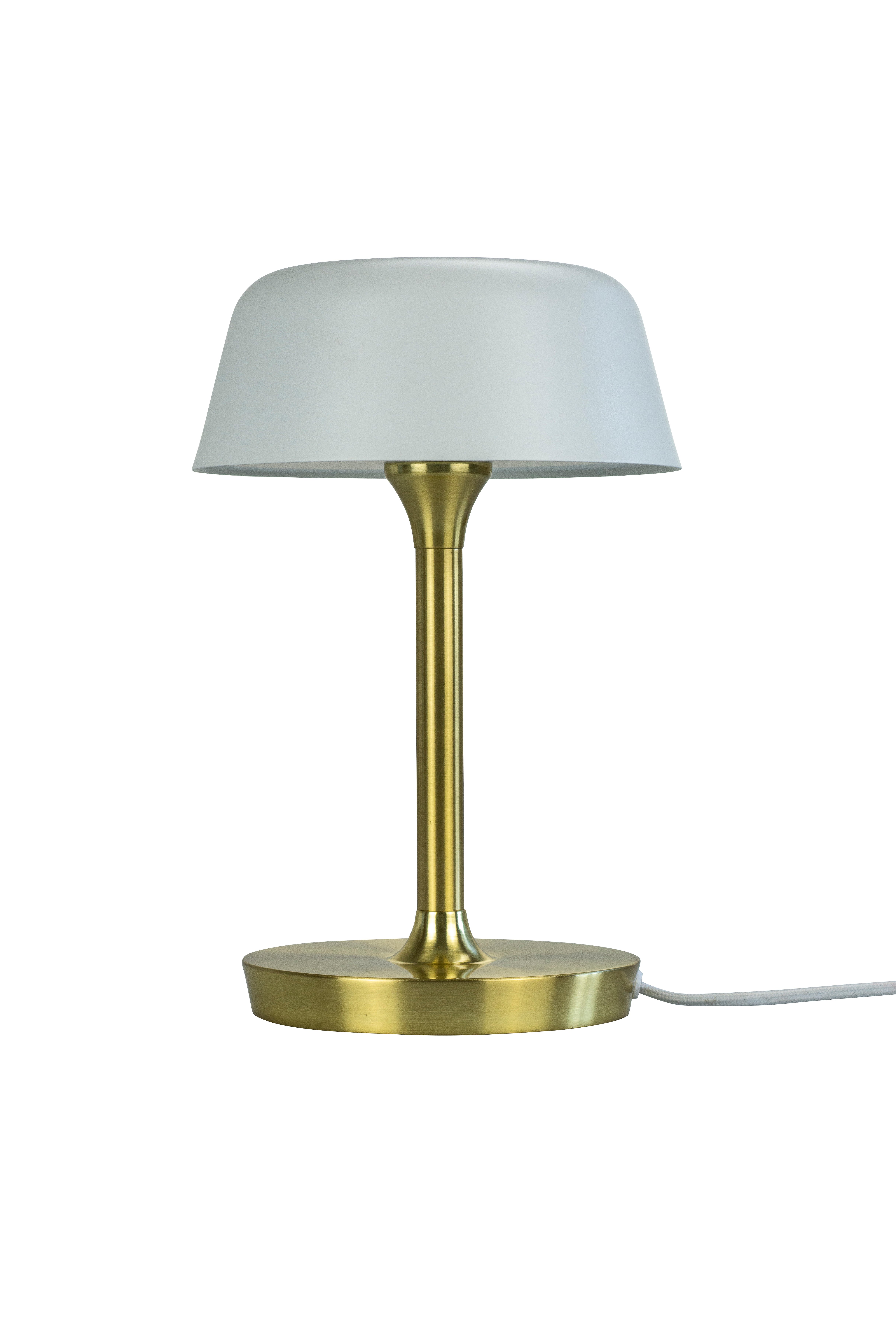 Dyberg-Larsen - Valencia 230v Table Lamp - Matt White With Brass (7123)