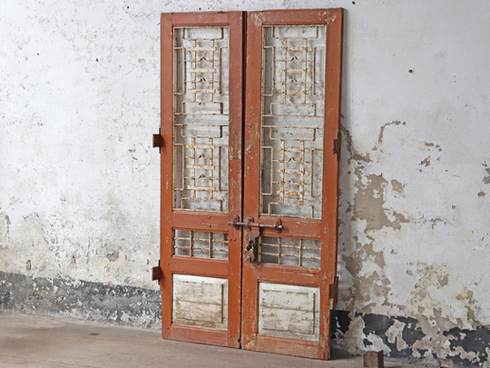 Antique Wood and Iron Doors Brown