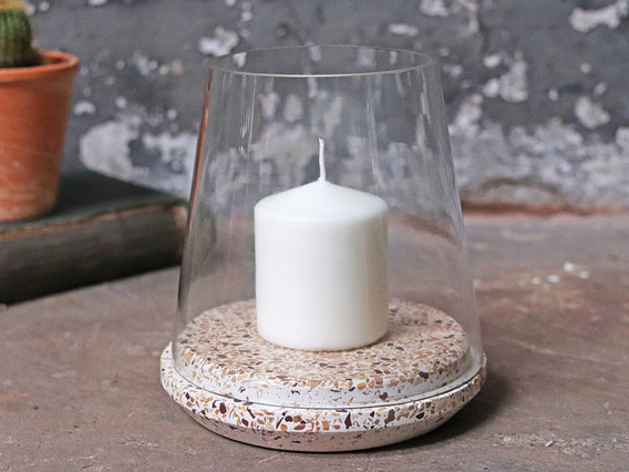 Terrazzo Hurricane Candle Holder