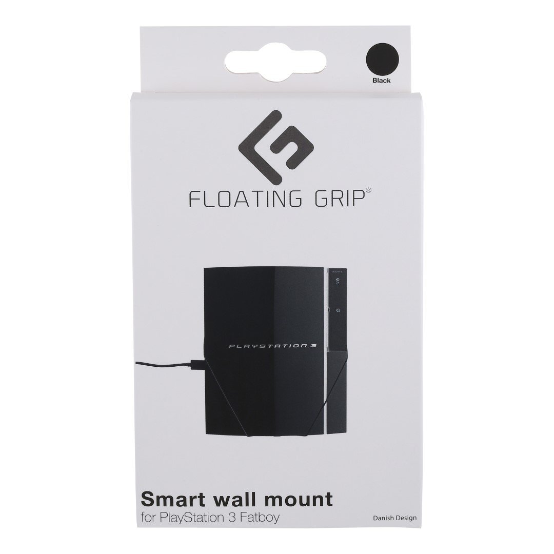 PS3 Fatboy wall mount by FLOATING GRIP®, Black